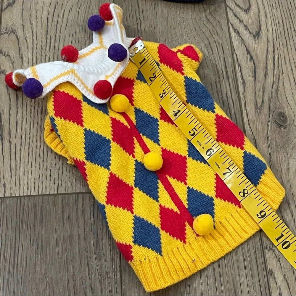 Halloween Dog‎ Clown Costume Knitted